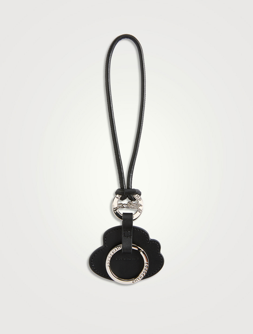 Longcharm Coffee Leather Bag Charm
