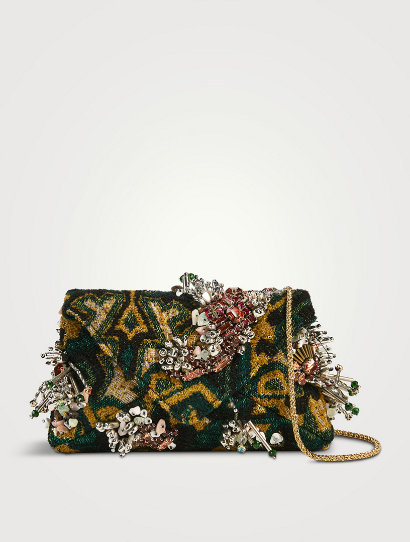 DRIES VAN NOTEN Tapestry Embellished Envelope Bag | Holt Renfrew
