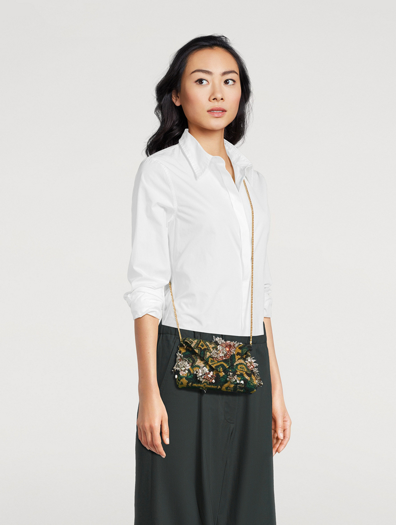 DRIES VAN NOTEN Tapestry Embellished Envelope Bag | Holt Renfrew