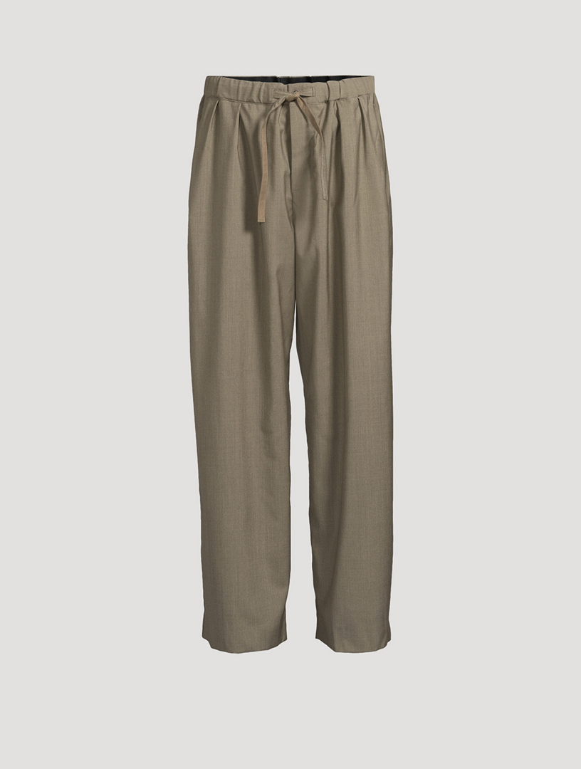 Wool Relaxed Drawstring Pants