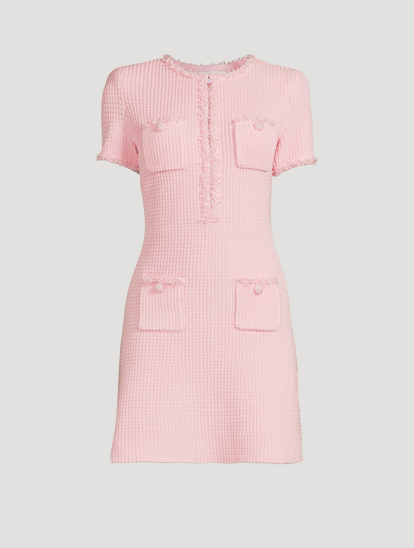 Embellished Knit Mini Dress