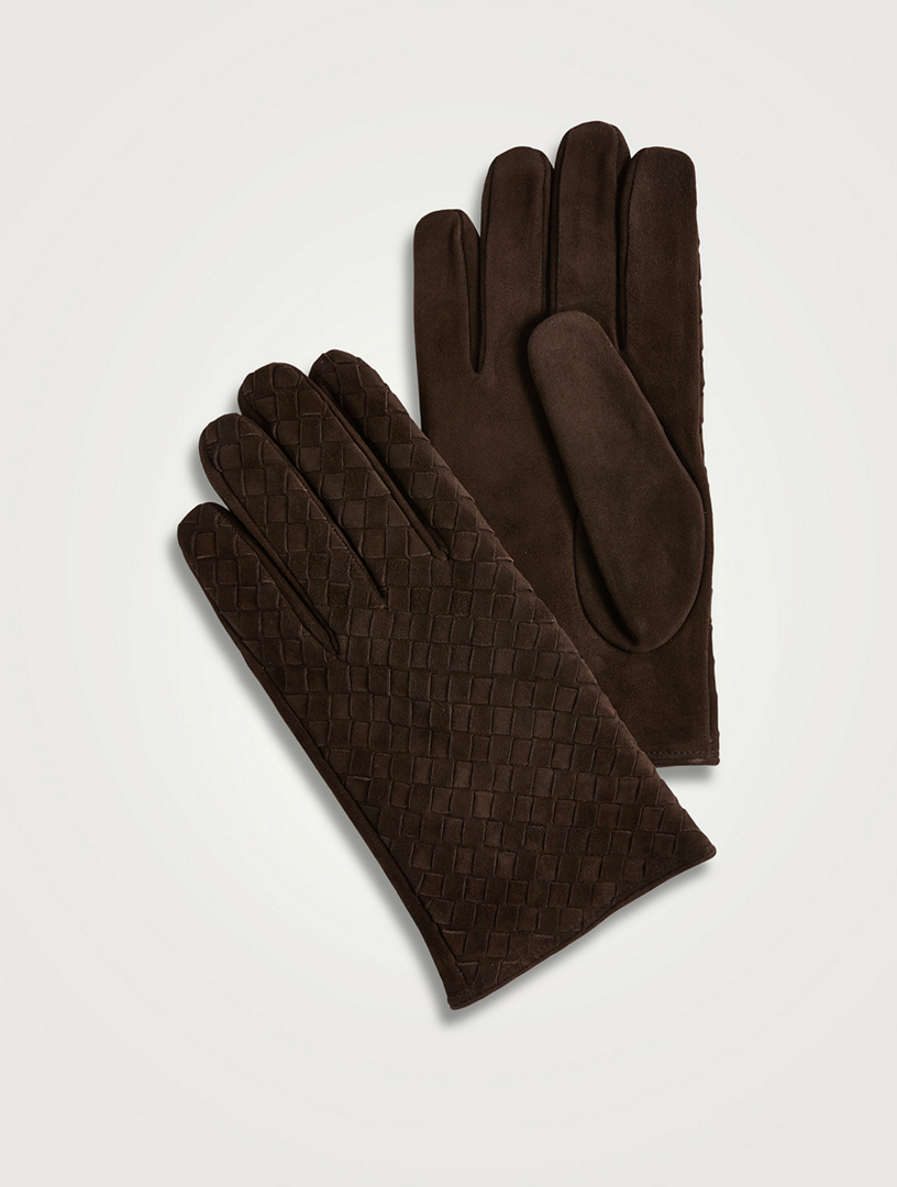 Cashmere-Lined Suede Gloves