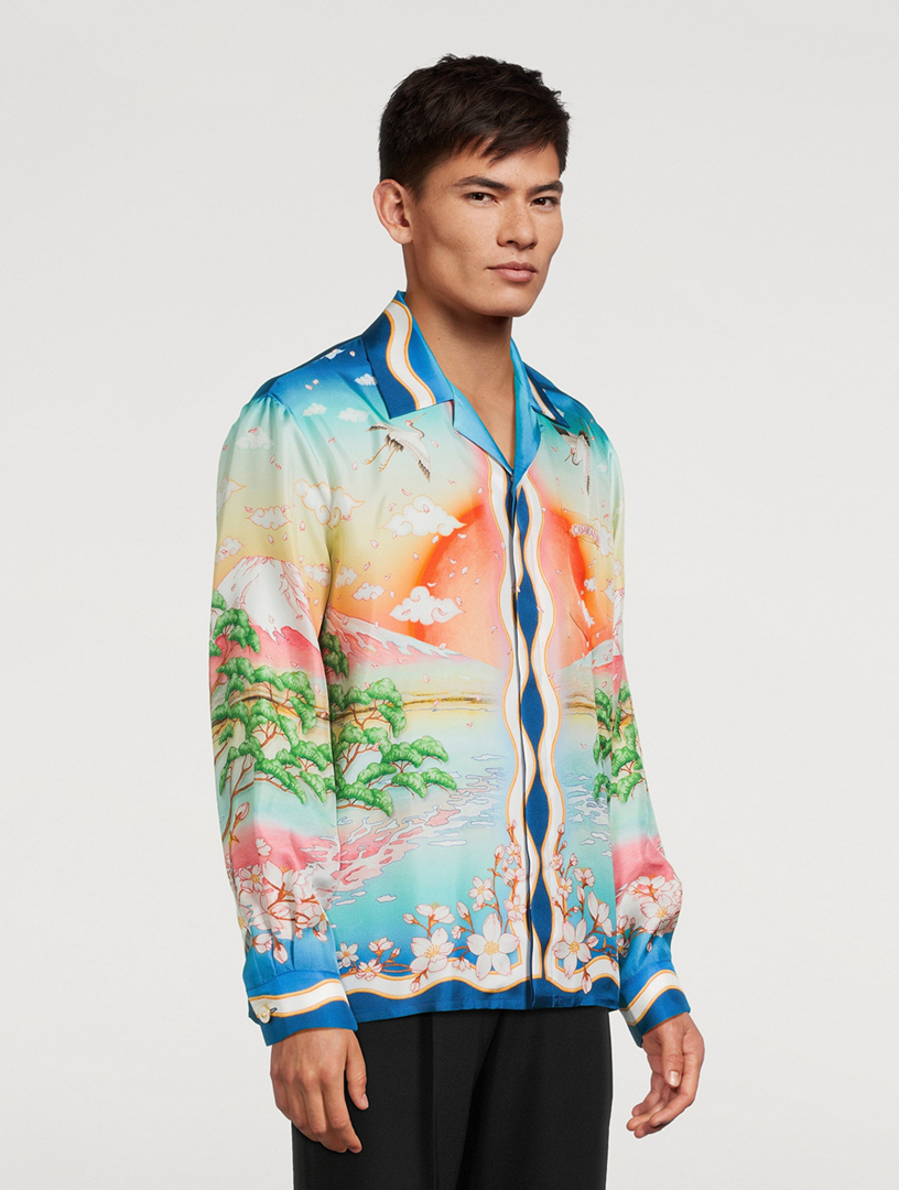 CASABLANCA Tennis Club Silk Shirt | Holt Renfrew