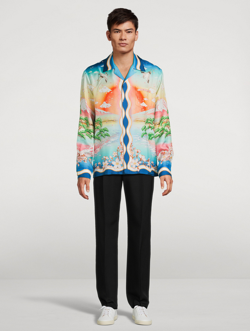CASABLANCA Tennis Club Silk Shirt | Holt Renfrew