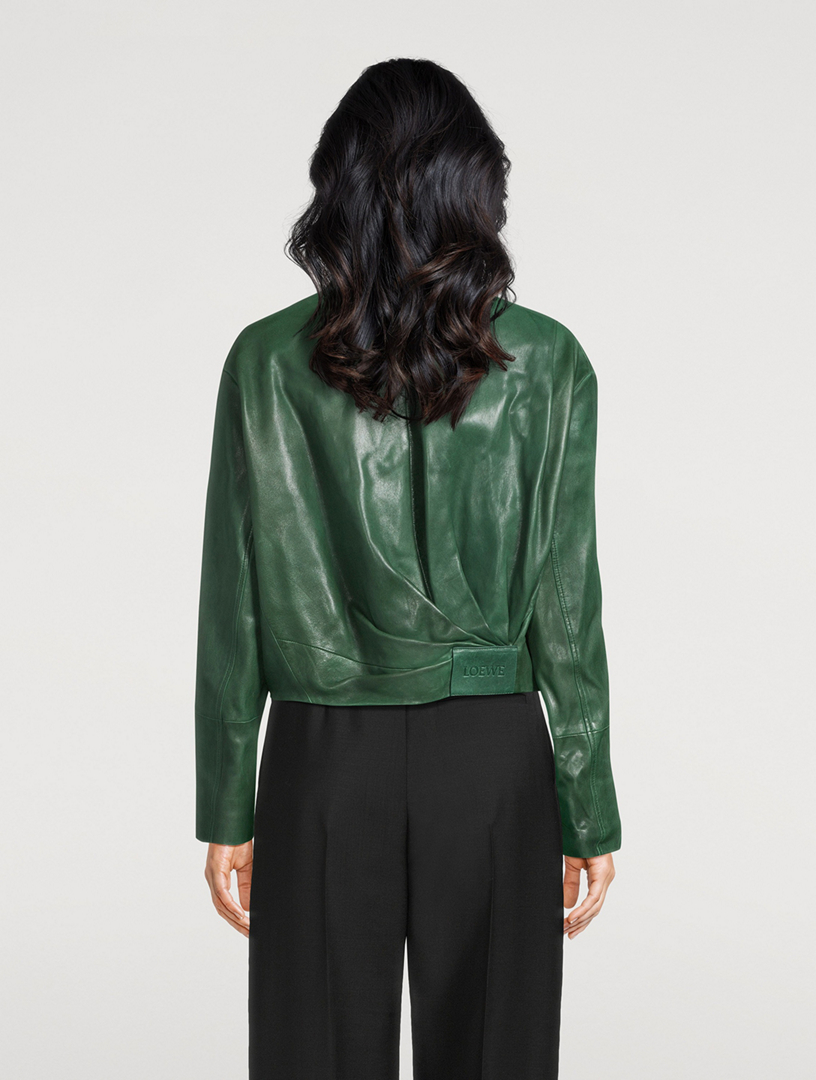 【希少】LOEWE green patent leather jacket 希少】LOEWE green patent leather jacket Rare LOEWE Green