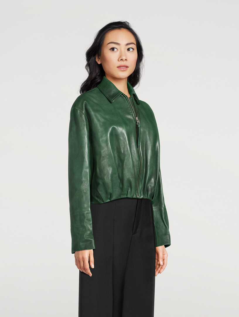 【希少】LOEWE green patent leather jacket 希少】LOEWE green patent leather jacket Rare LOEWE Green