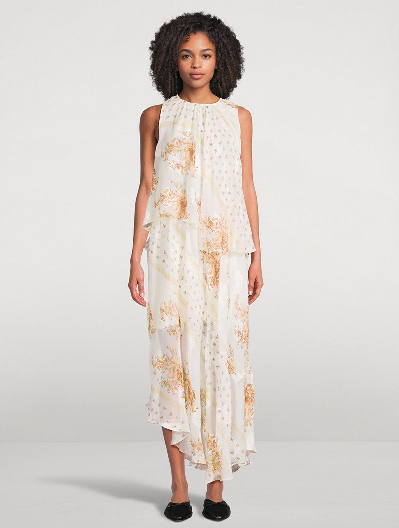 送料関税込★Ulla Johnson★パロマプリント ポプリン ドレス ULLA JOHNSON Caprice Chiffon Dress In Botanical Print | Holt