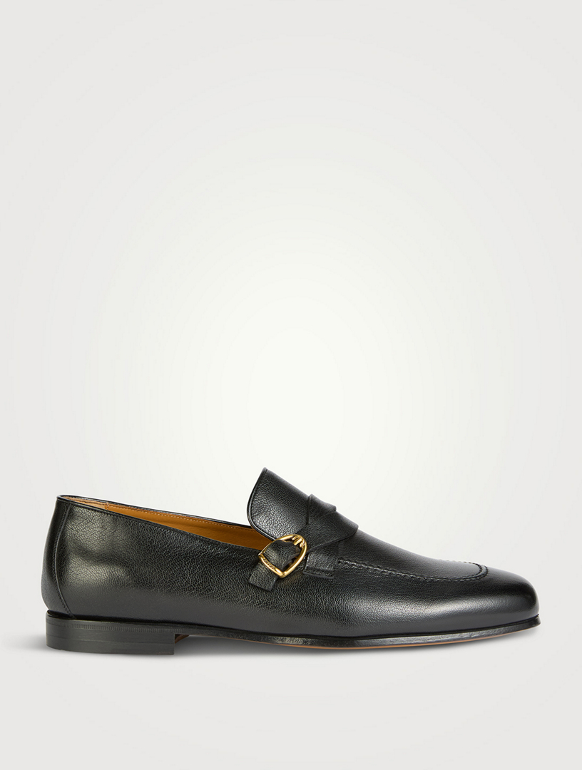 Gigi Leather Loafers With Twisted Band