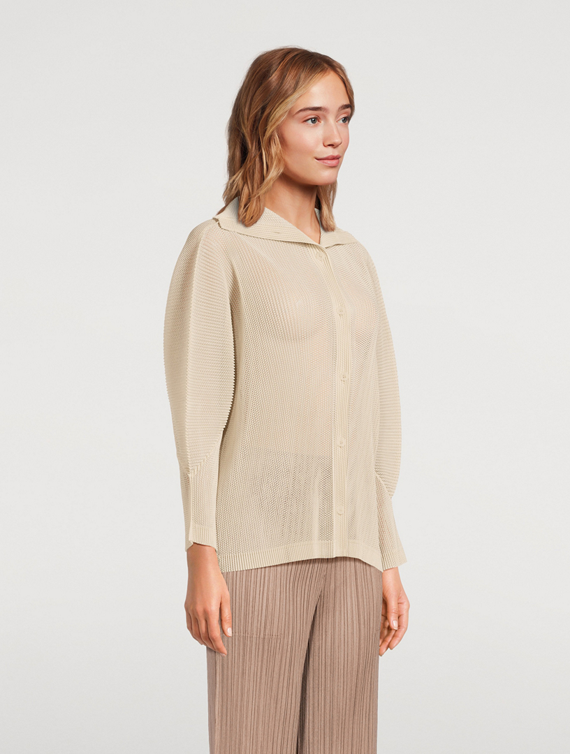 プリーツプリーズ　TATAMI JULYカーディガン　羽織り PLEATS PLEASE ISSEY MIYAKE Tatami July Cardigan | Holt Renfrew