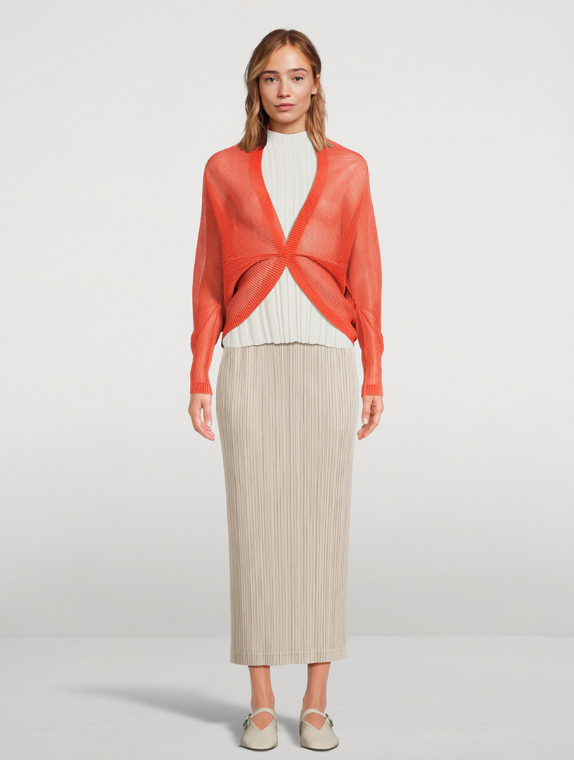 PLEATS PLEASE ISSEY MIYAKE Tatami July Cardigan | Holt Renfrew