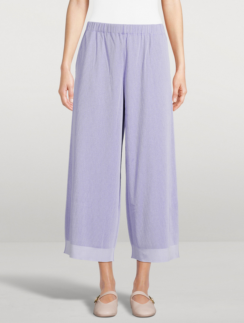 PLEATS PLEASE ISSEY MIYAKE ガウチョパンツ ラベンダー PLEATS PLEASE ISSEY MIYAKE ガウチョパンツ ラベンダー