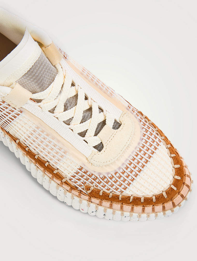 スニーカー CHLOE NATURAL NAMA TRAINER IN RECYCLED NYLON Chloé Natural Nama trainer in recycled nylon | TheDoubleF