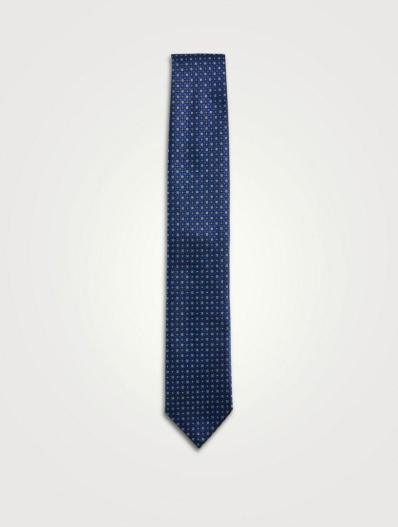 Micro Floral Silk Tie
