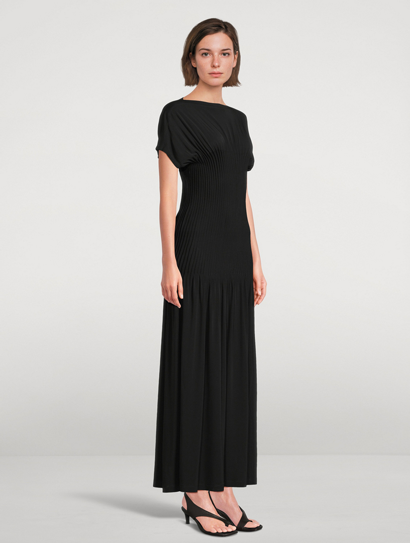 strapless open back dress MASSIMO DUTTI. Pleated bougainvillea midi dress. T 36 – Hibuy market main image 0