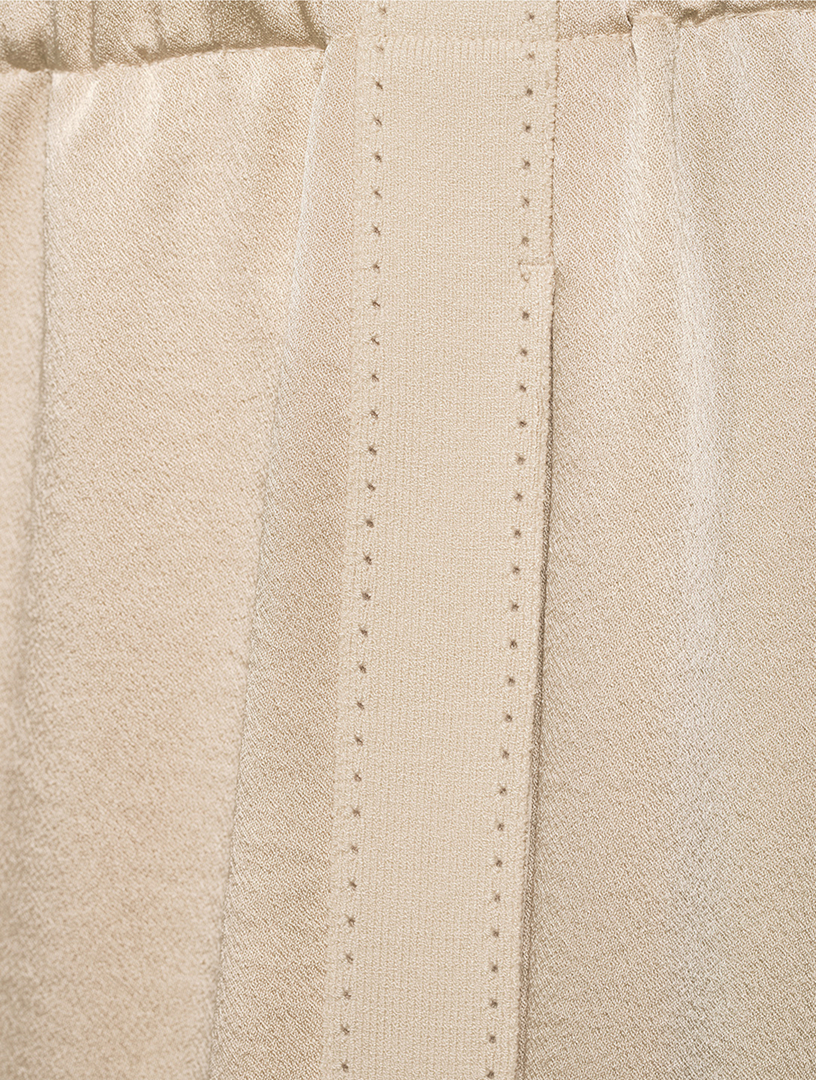 Wide-Leg Crêpe Trousers
