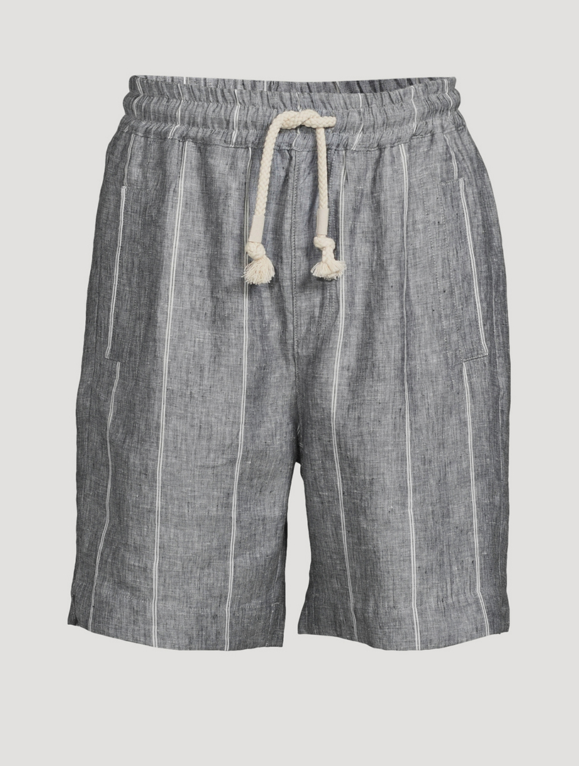 Striped Linen Shorts