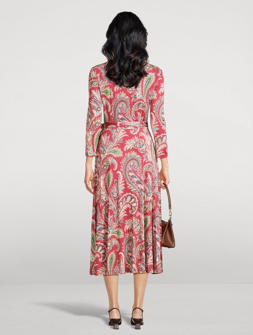 Wrap Dress Floral Paisley Print