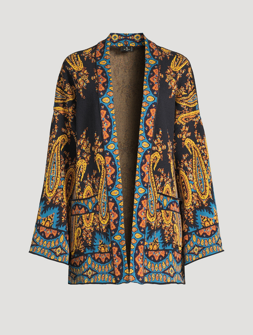 Paisley Jacquard Cardigan