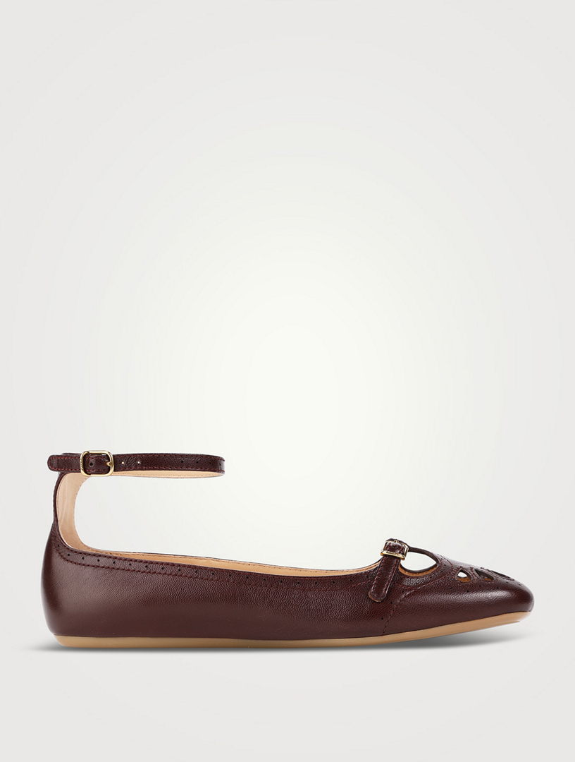Misty Leather Ballet Flats