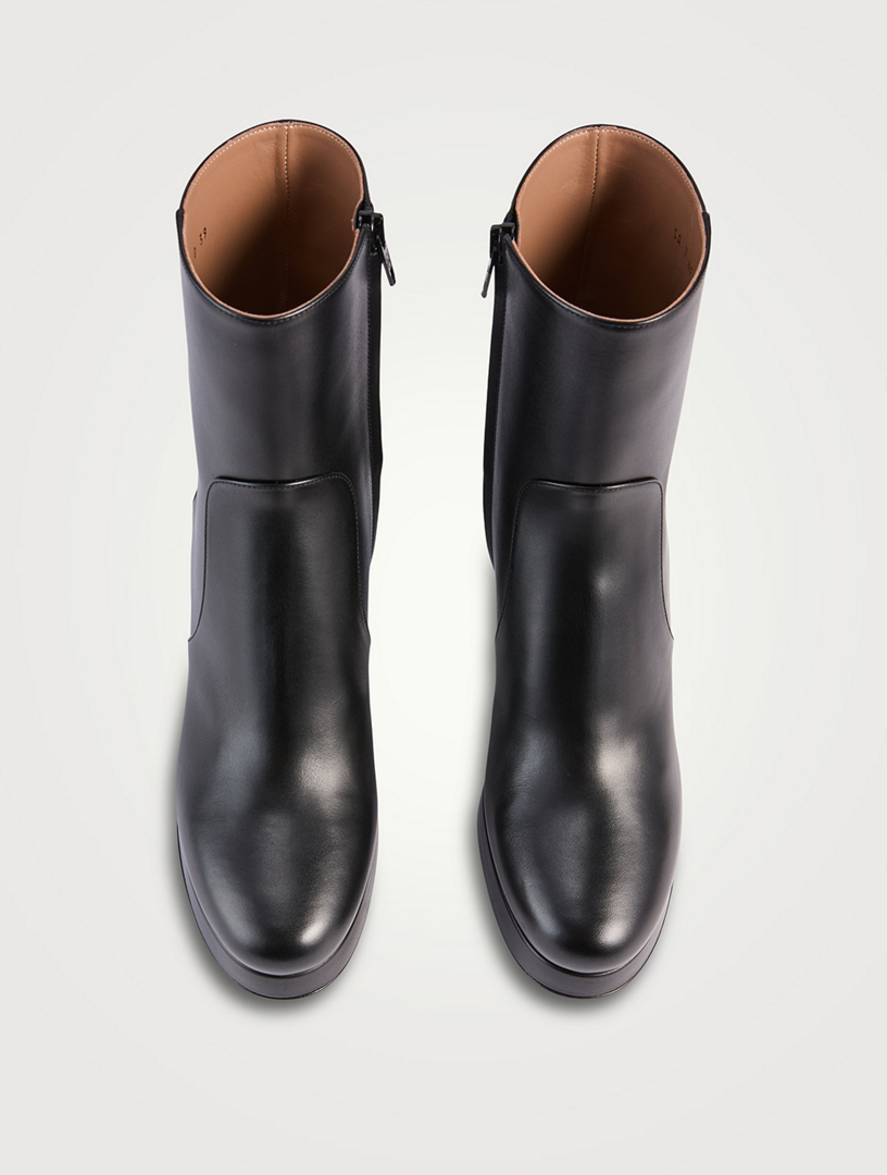 Bottes En Cuir Rouge Valentino Garavani - Pointure 39, Style Combat, Neuf Avec Boîte