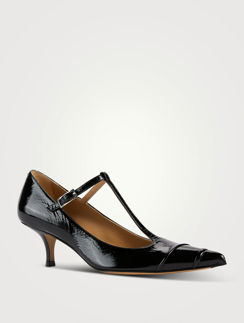 MAISON MARGIELA Kinkies Leather T-Strap Pumps | Holt Renfrew