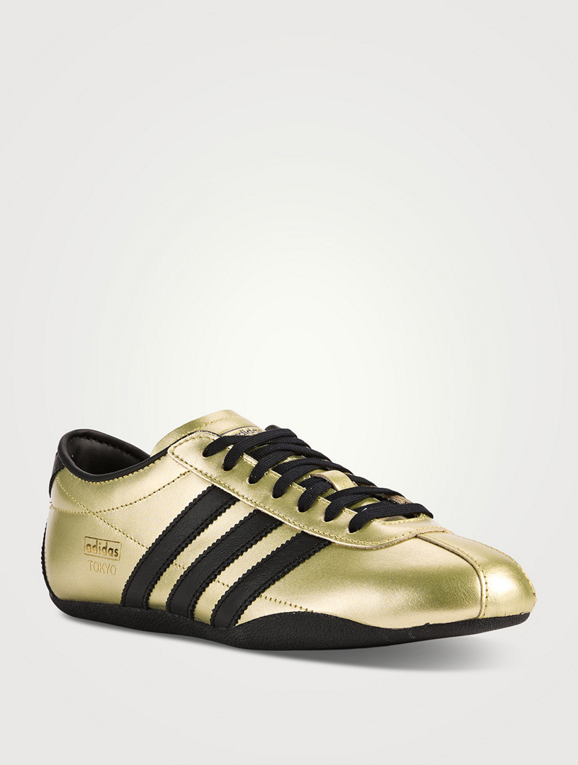 茶柱ススム KLASH9 TOKYO GOLD V2 ADIDAS Tokyo Metallic Leather Sneakers | Holt Renfrew