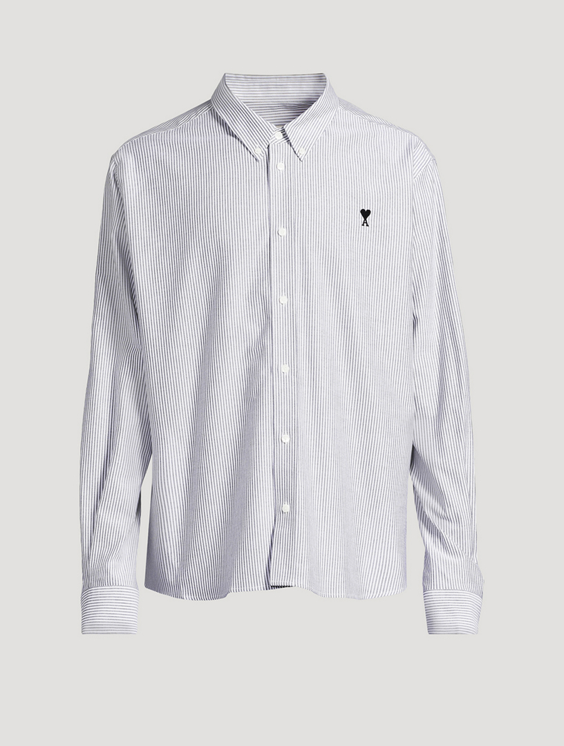 Cotton Oxford Shirt In Striped Print