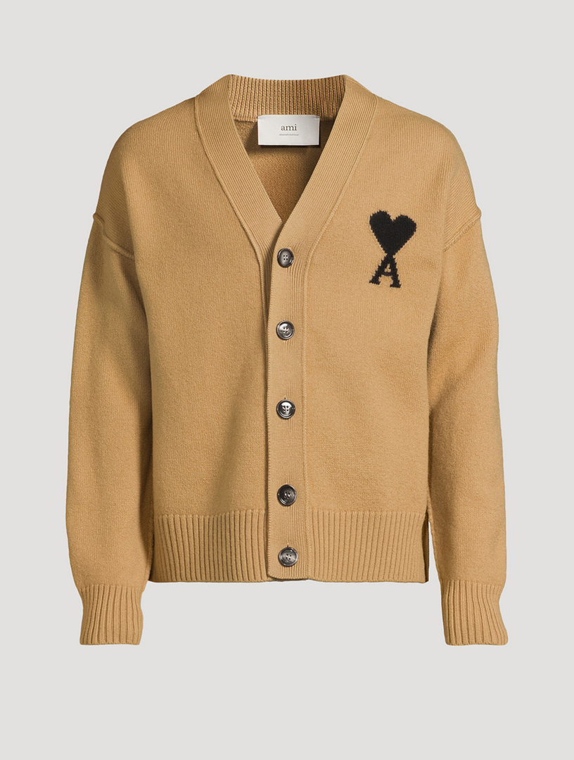 Felted Merino Wool Knit Cardigan
