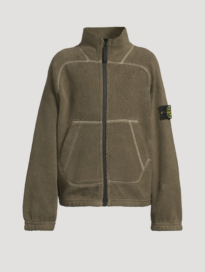 Cotton-Blend Zip Cardigan