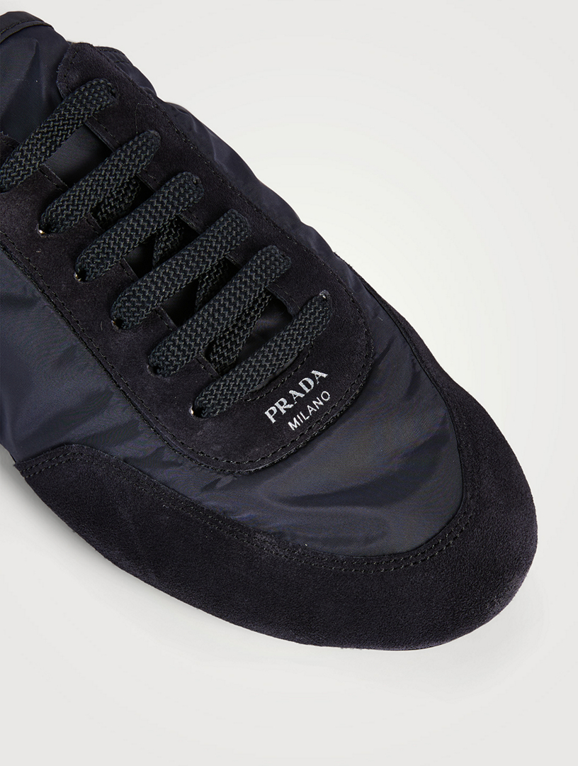 注目の新作♪【PRADA】メッシュ×スエード トレイルミュール PRADA Collapse Re-Nylon And Suede Sneaker Mules | Holt Renfrew