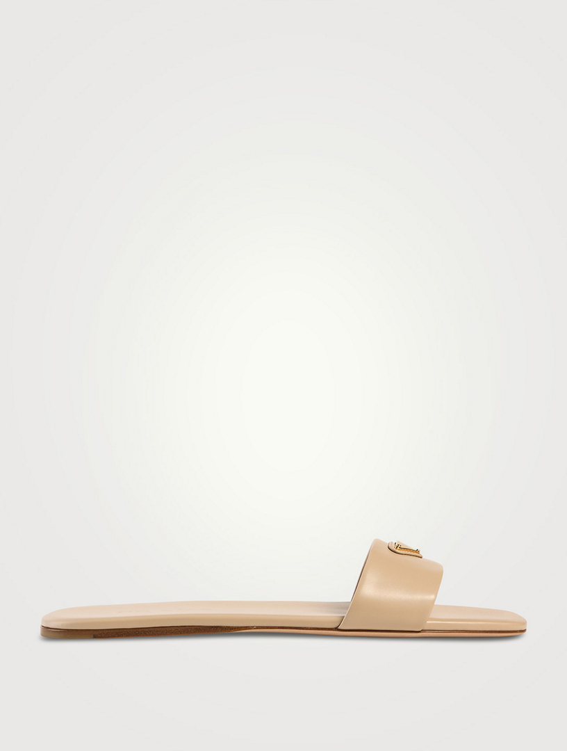 Leather Slide Sandals