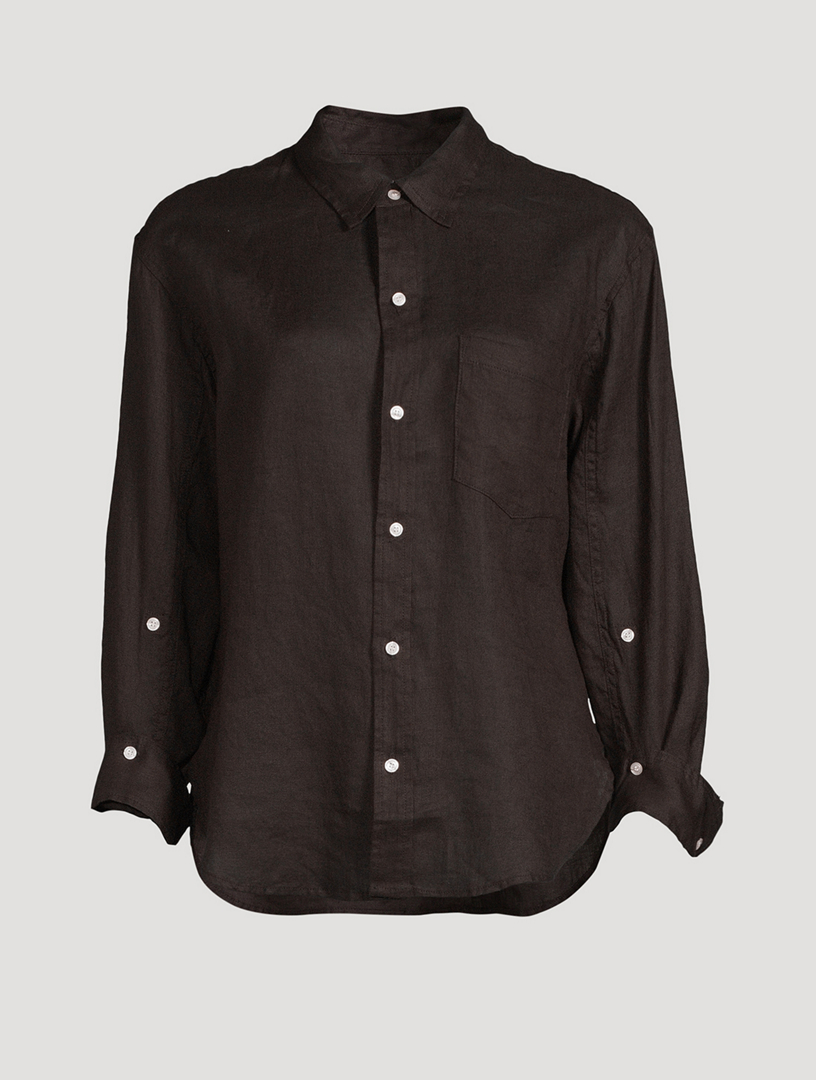 CITIZENS OF HUMANITY Kayla Shrunken Linen Shirt | Holt Renfrew