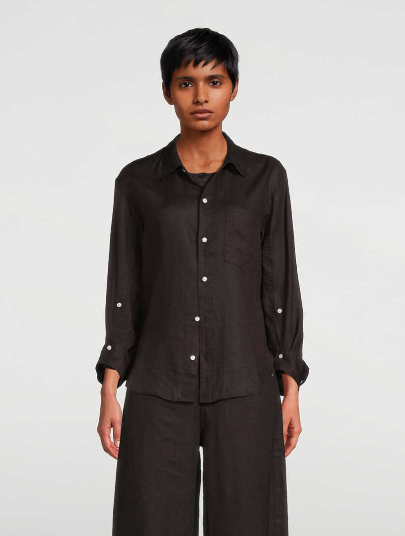 CITIZENS OF HUMANITY Kayla Shrunken Linen Shirt | Holt Renfrew