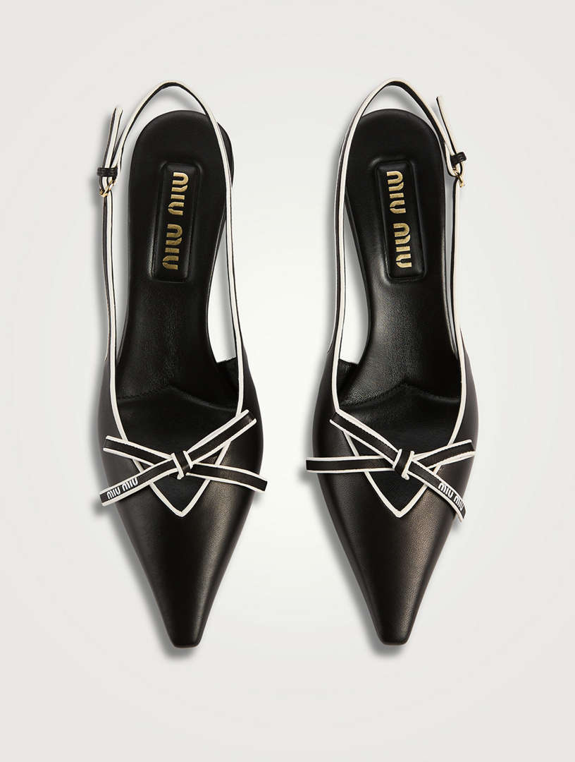 専用　MIU MIU SLINGBACK PUMPS パンプス MIU MIU Leather Slingback Pumps | Holt Renfrew