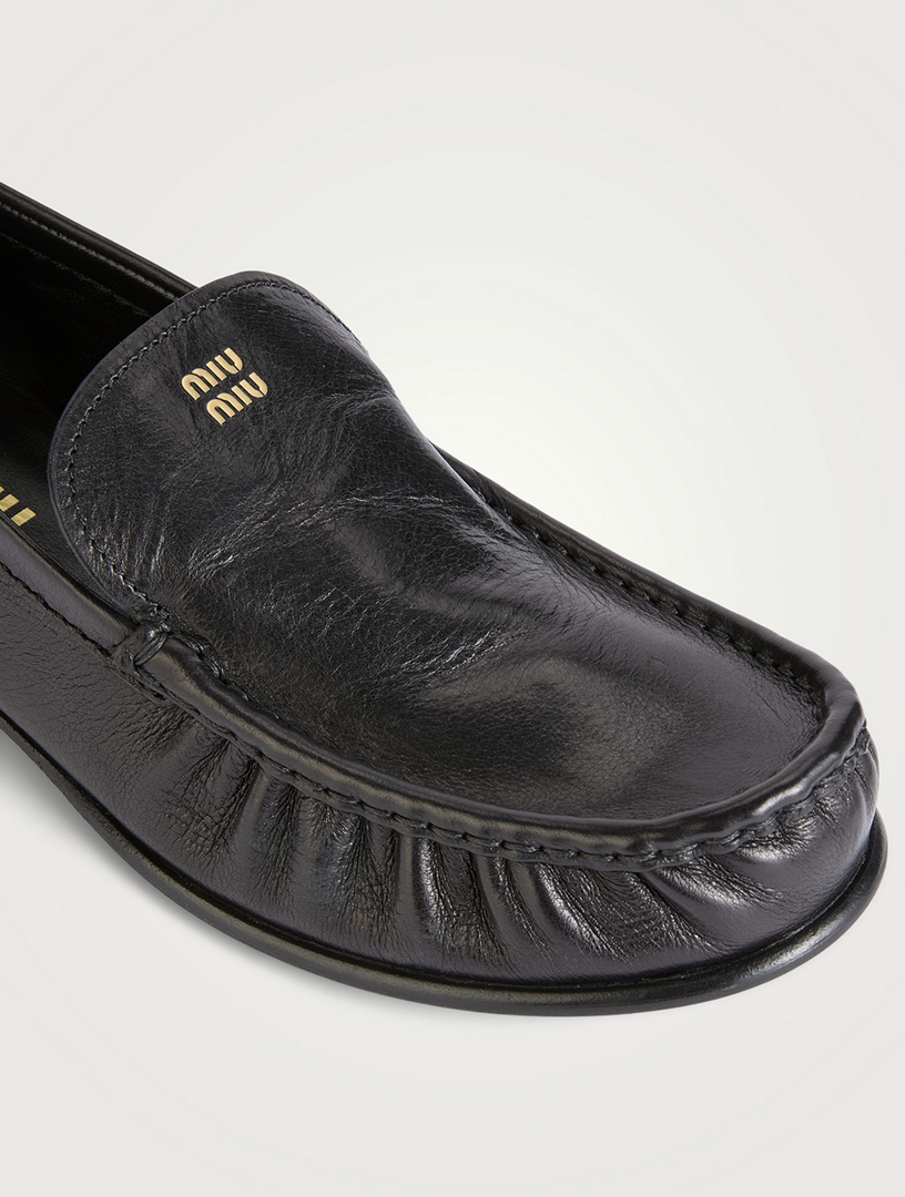 MIU MIU Leather Loafers | Holt Renfrew