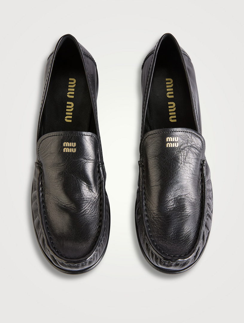 MIU MIU Leather Loafers | Holt Renfrew