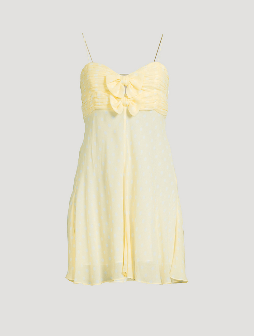 Emellett Bow-Trimmed Dress In Polka Dot Print
