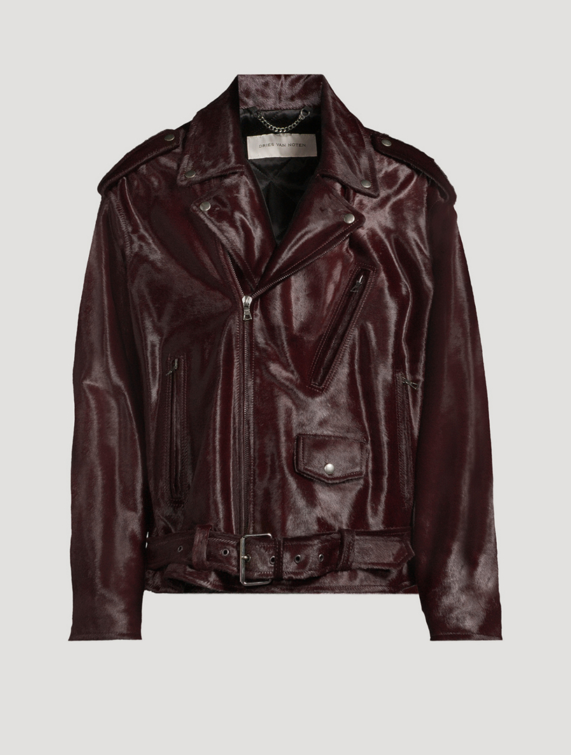 DRIES VAN NOTEN Lodz Leather Biker Jacket | Holt Renfrew