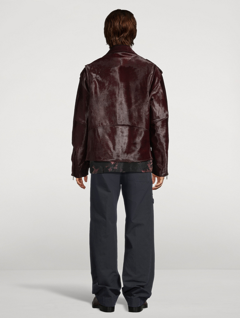 DRIES VAN NOTEN Lodz Leather Biker Jacket | Holt Renfrew