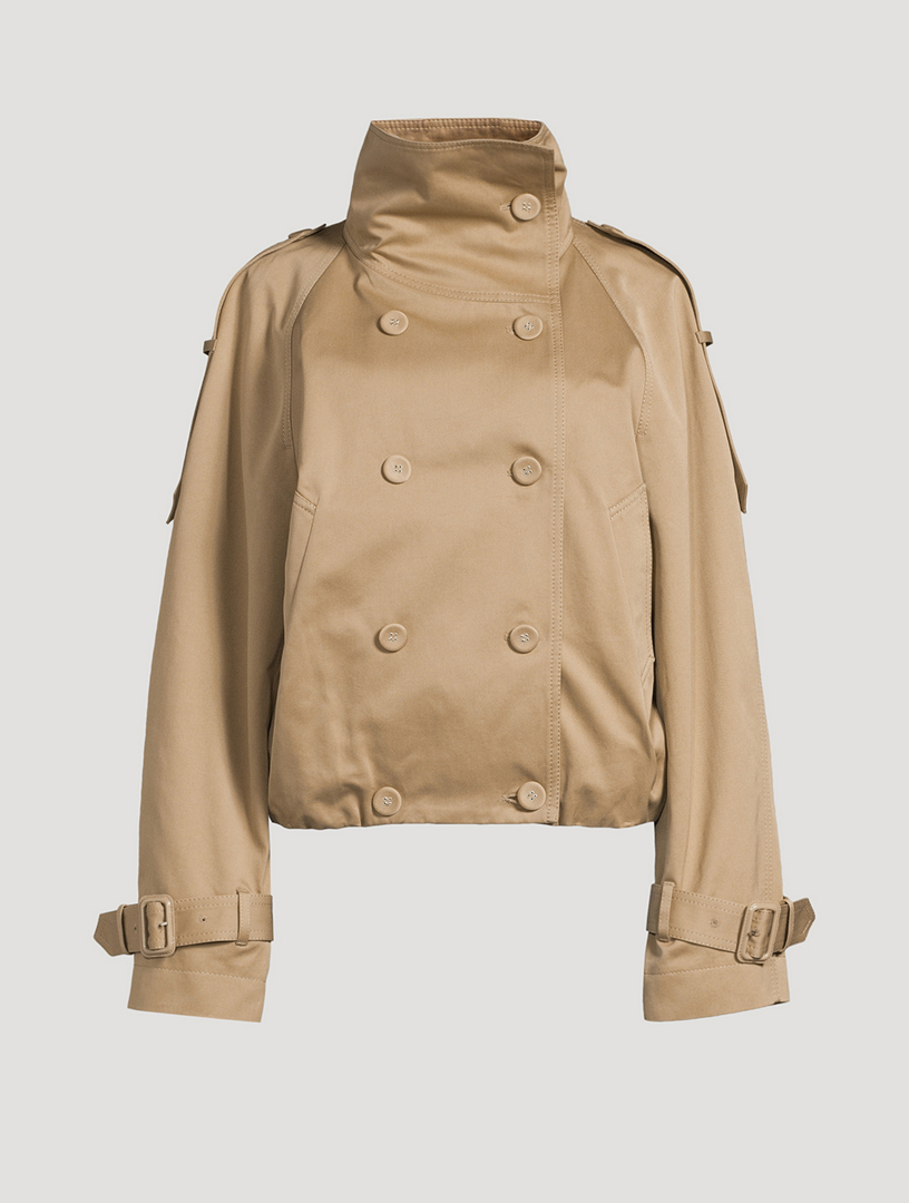 ■sacai■サカイ■Gabardine & Twill Raglan Sleeve Jacket■ SACAI | Two-Tone Cropped Gabardine Blend Jacket | Women