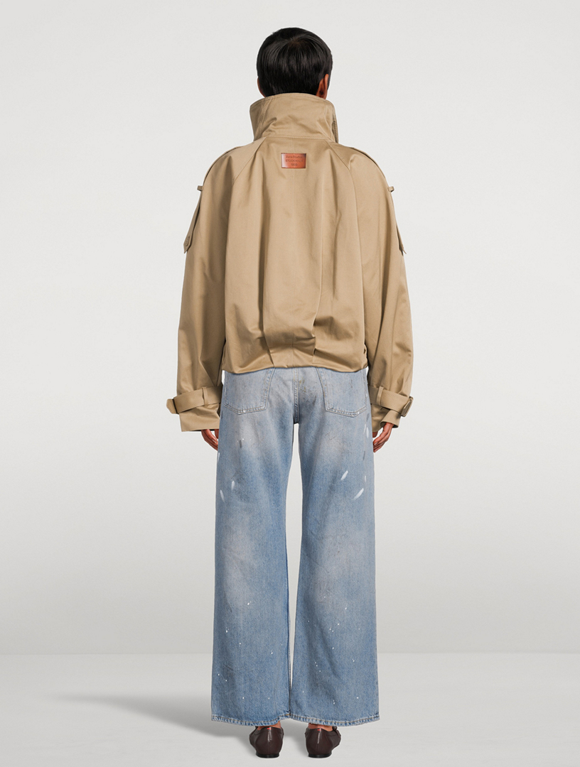 Double-Breasted Cotton Twill Jacket