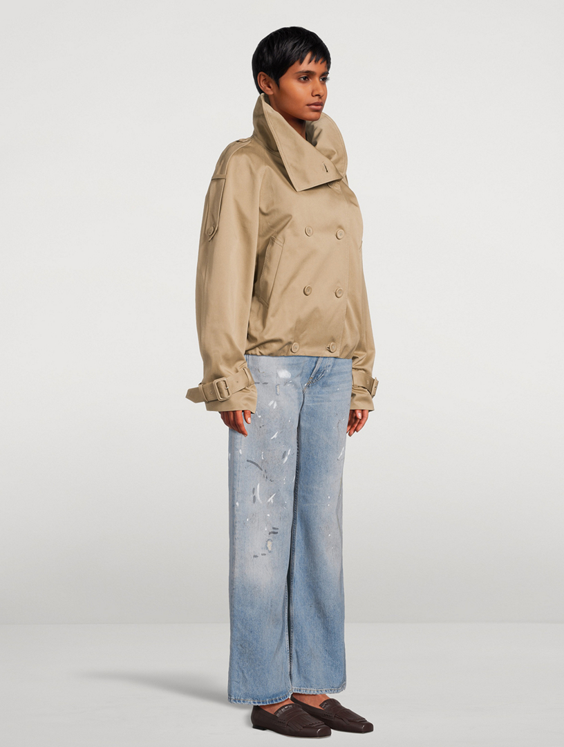 ACNE STUDIOS Double-Breasted Cotton Twill Jacket | Holt Renfrew