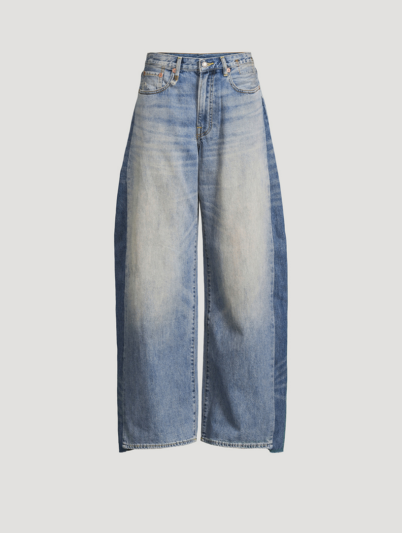 D'Arcy Inset Wide-Leg Jeans