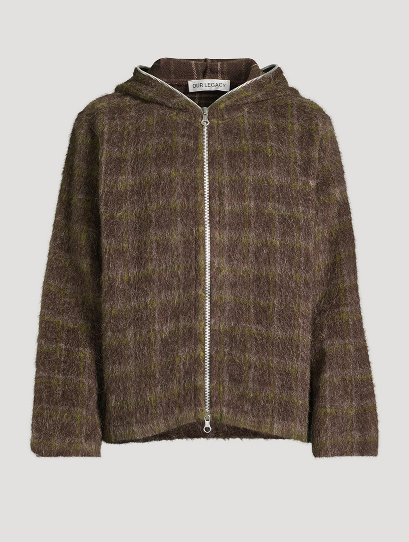 Hairy Wool Jacket In Dorf Check Print