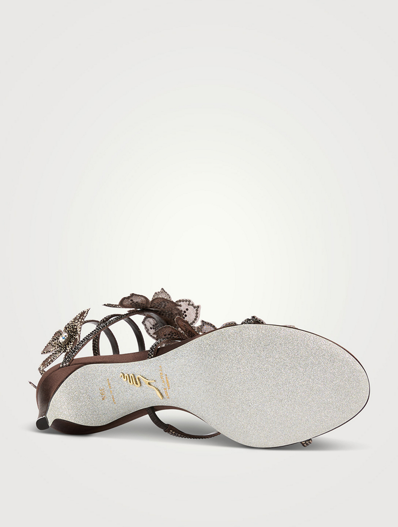 サンダル・ミュール RENE CAOVILLA Women Sandals C12170 R001V108 White Jeweled Floriane White Sandal 80 | Rene Caovilla®