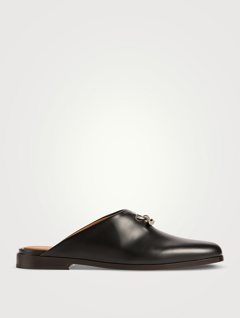 T-Bar Leather Mules