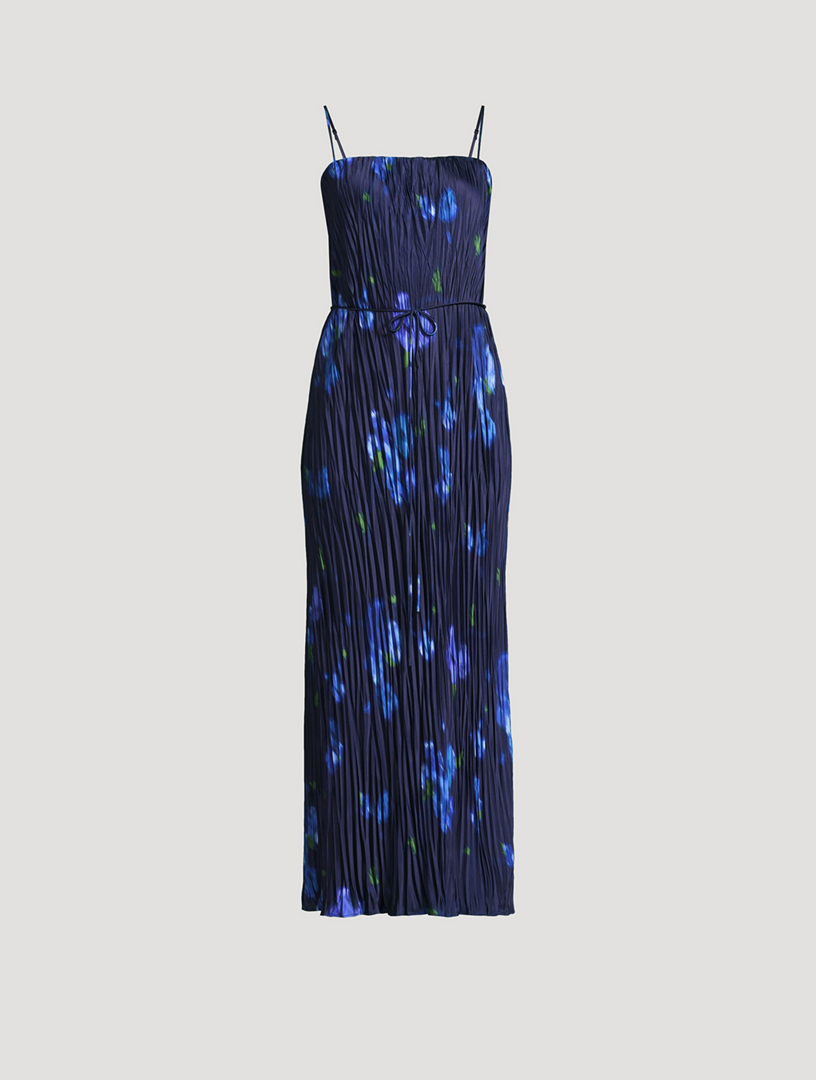 vince crinkled satin midi dress Vince Crinkled Satin Midi Dress In Pastel Yellow