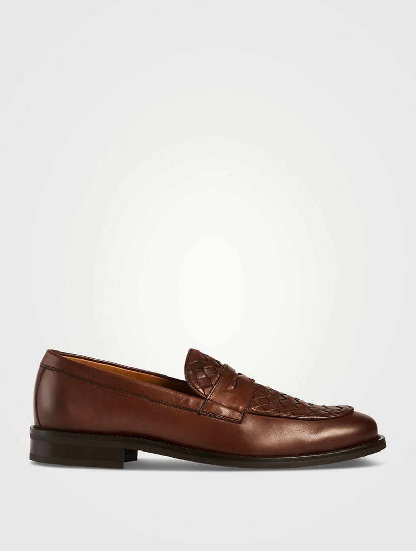 Mocassins Como en cuir tressé