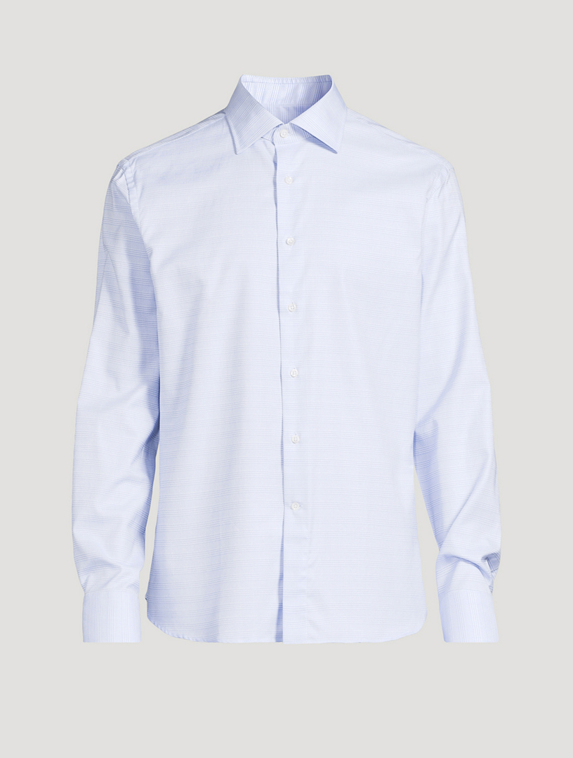Chemise habillée en coton à carreaux