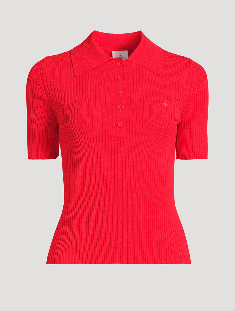 Iconic Rib-Knit Polo Shirt